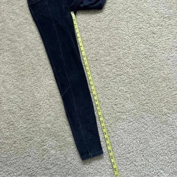 Athleta Cord Velour High Waisted Blue Metro Tight Leggings Size S Small 457434 - Picture 9 of 16